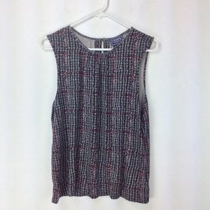 Black gray and red chaps tank